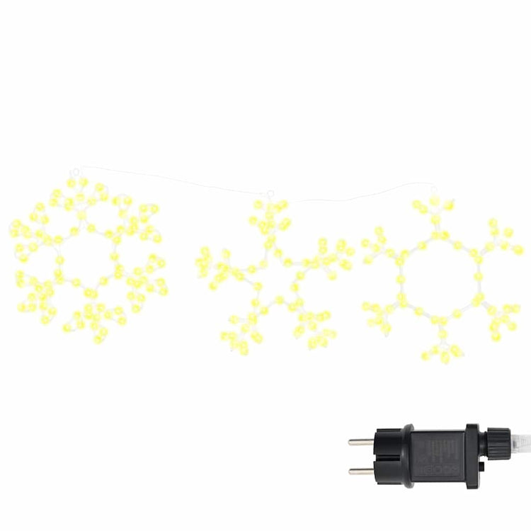 VidaXL Flocon de neige de Noël avec 252 LED blanc chaud 44,5 x 38 cm PVC