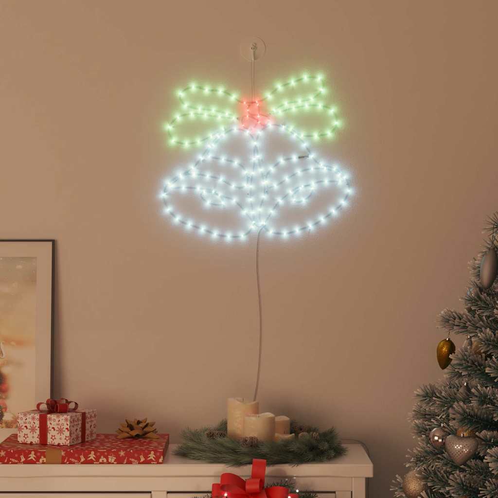 Vidaxx Cloche de Noël avec 144 LED multicolores 57 x 47,5 cm PVC