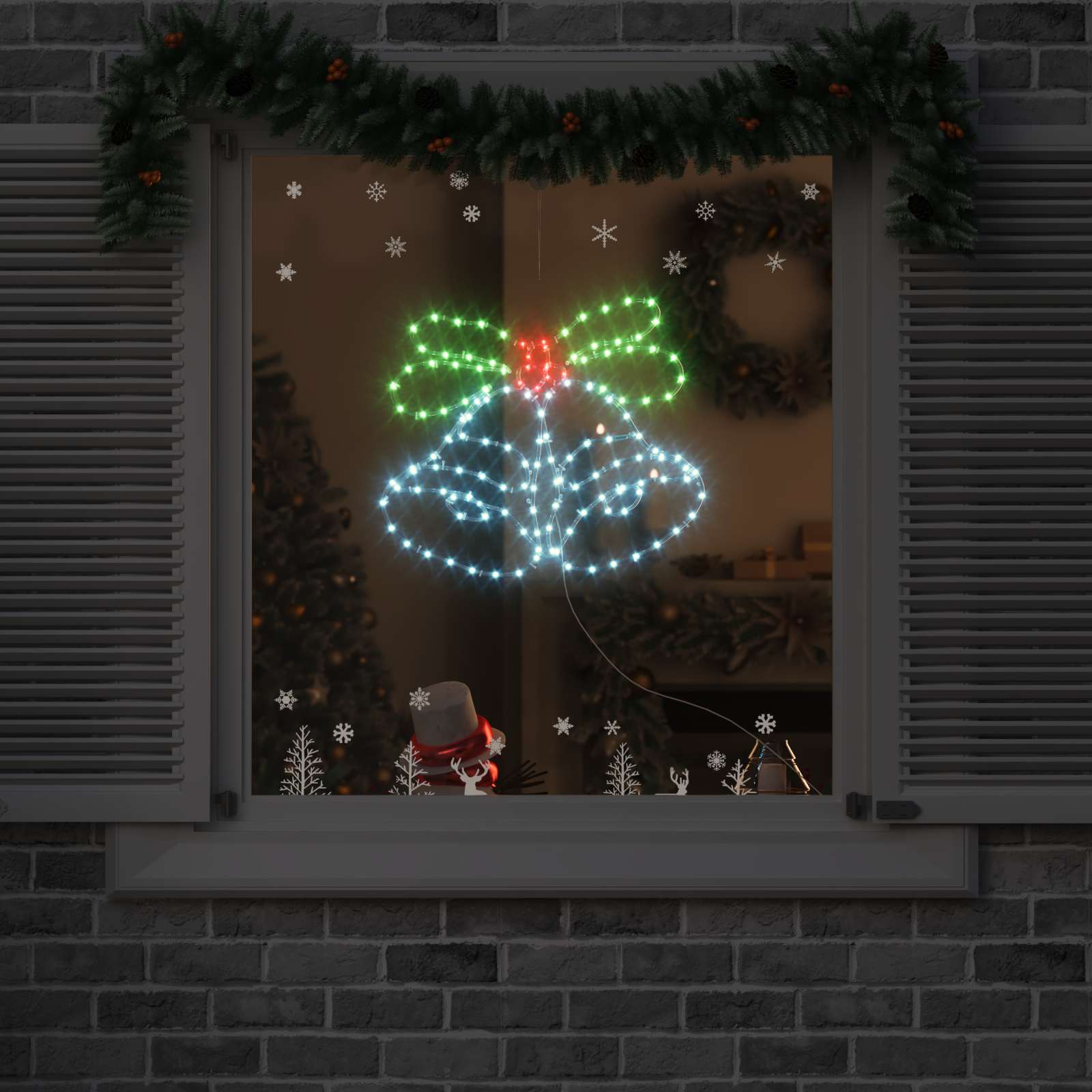 Vidaxx Cloche de Noël avec 144 LED multicolores 57 x 47,5 cm PVC