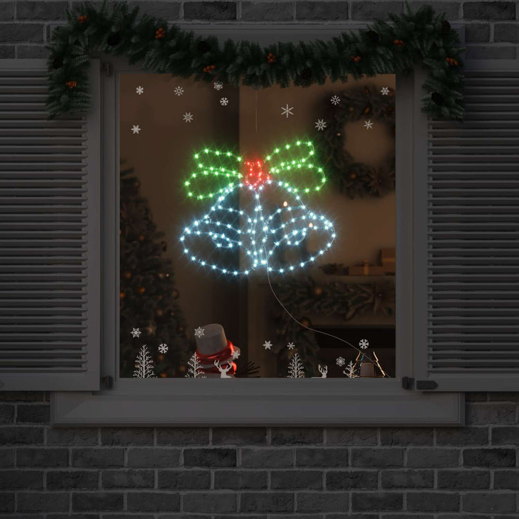 Vidaxx Cloche de Noël avec 144 LED multicolores 57 x 47,5 cm PVC