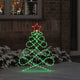 Vidaxx lampe en forme de sapin de Noël avec 144 LED multicolores 78 x 58 cm PVC