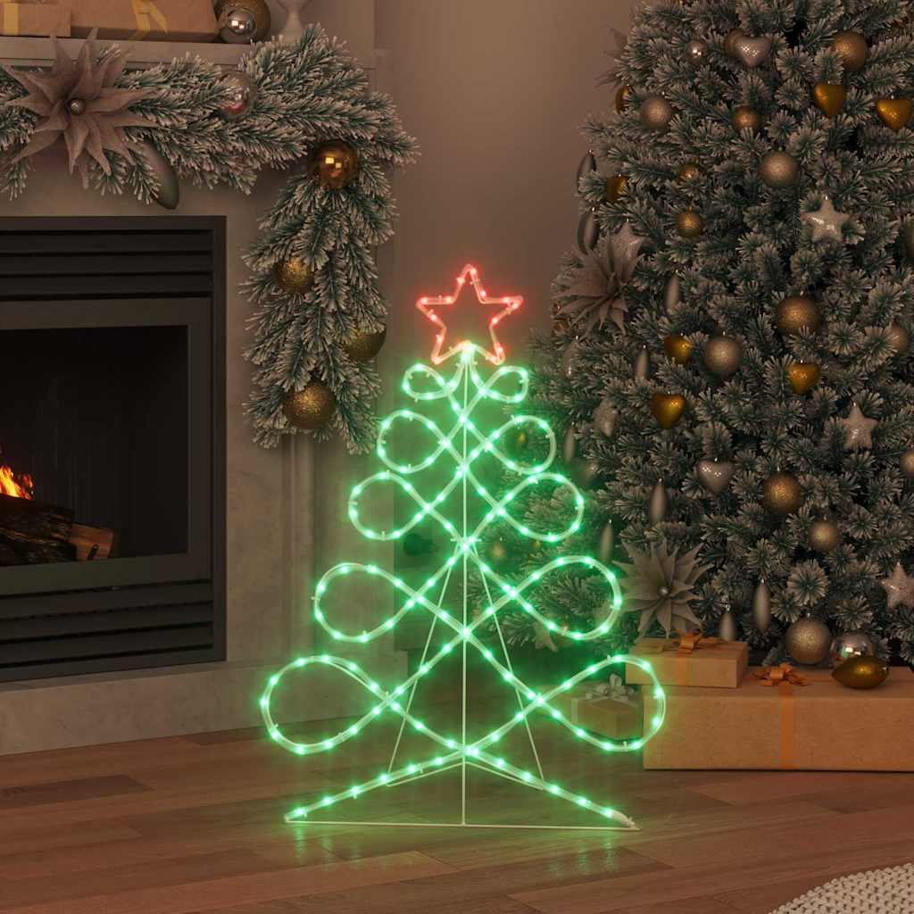 Vidaxx lampe en forme de sapin de Noël avec 144 LED multicolores 78 x 58 cm PVC