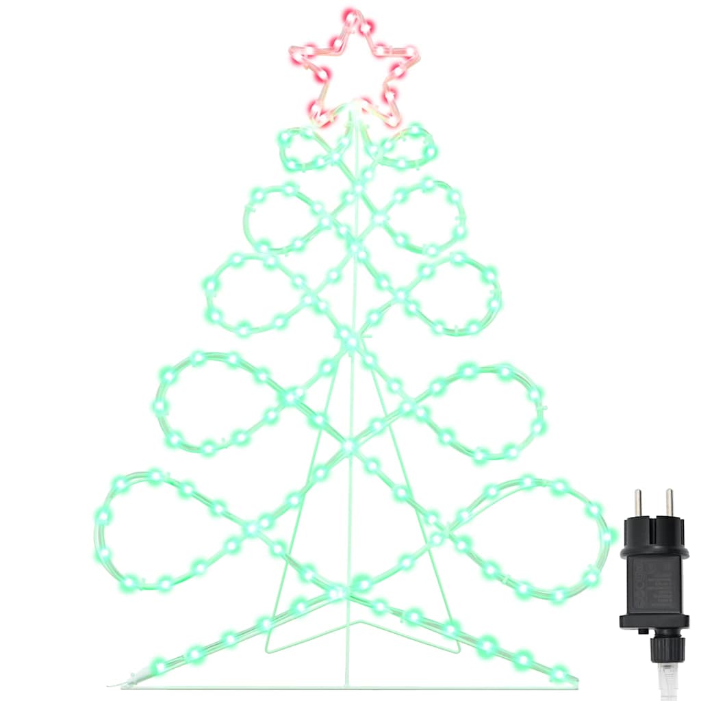 Vidaxx lampe en forme de sapin de Noël avec 144 LED multicolores 78 x 58 cm PVC