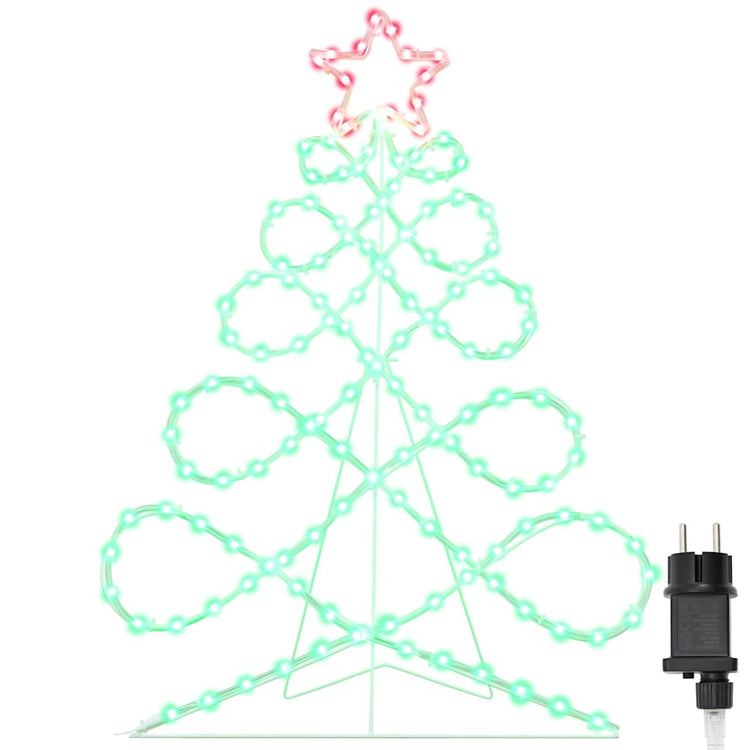 Vidaxx lampe en forme de sapin de Noël avec 144 LED multicolores 78 x 58 cm PVC