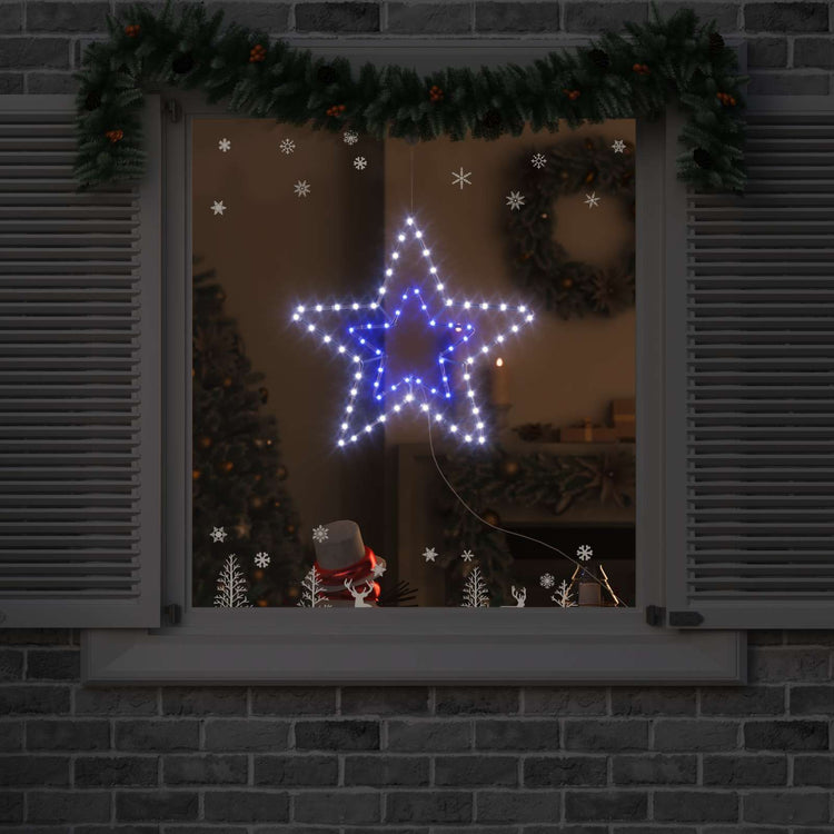 VidaXL Étoile de Noël avec 72 LED blanc froid 51,5 x 50 x 0,65 cm fer
