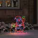 Vidaxx Lampe Père Noël avec 168 LED multicolores 58,5 x 60 x 1,3 cm en fer