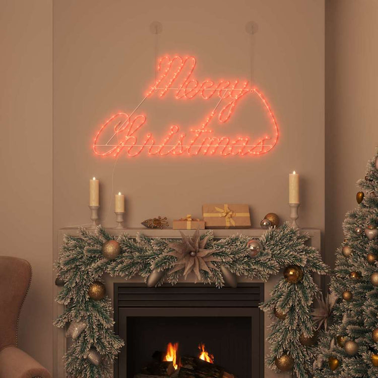 VidaXL panneau de Noël avec 216 LED rouge 99 x 55 x 13 cm fer