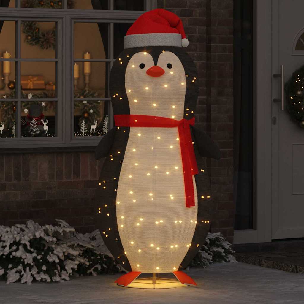 VidaXL figurine pingouin des neiges avec 600 LED blanc chaud 78 x 178 cm tissu