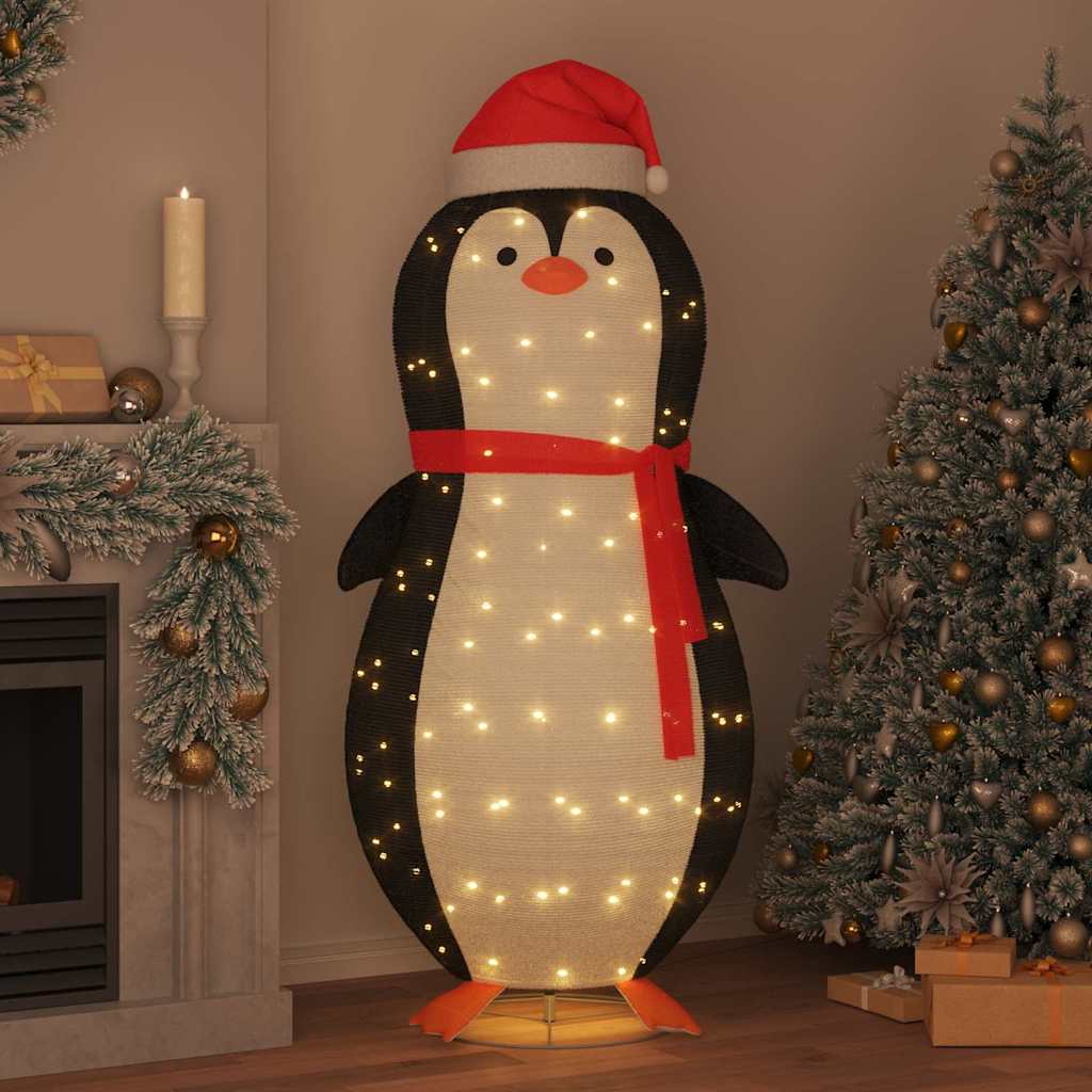 VidaXL figurine pingouin des neiges avec 600 LED blanc chaud 78 x 178 cm tissu