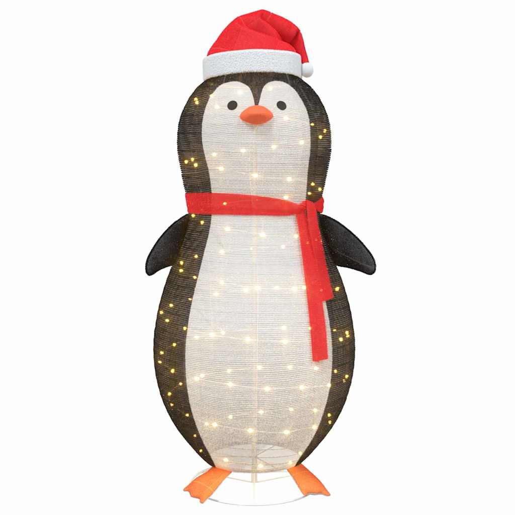 VidaXL figurine pingouin des neiges avec 600 LED blanc chaud 78 x 178 cm tissu