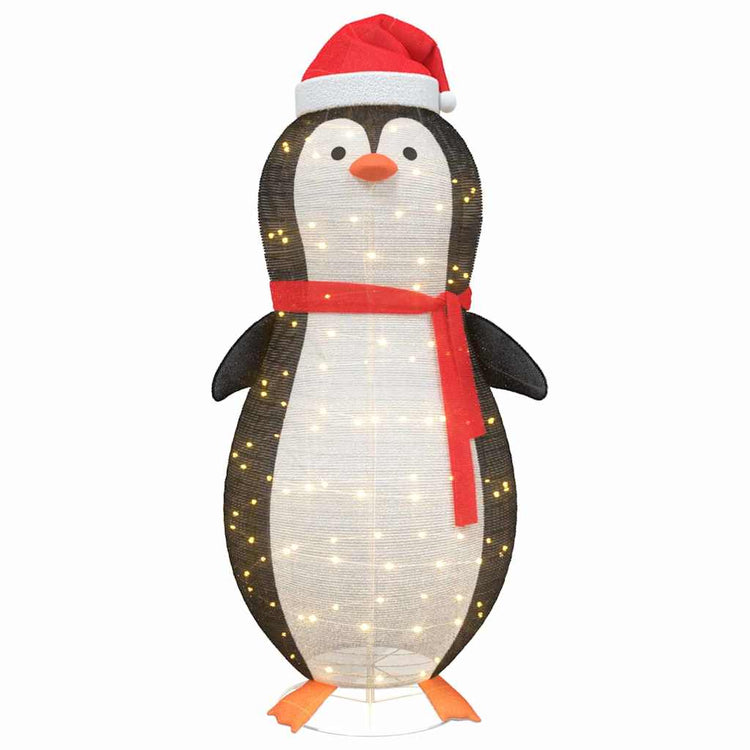 VidaXL figurine pingouin des neiges avec 600 LED blanc chaud 78 x 178 cm tissu