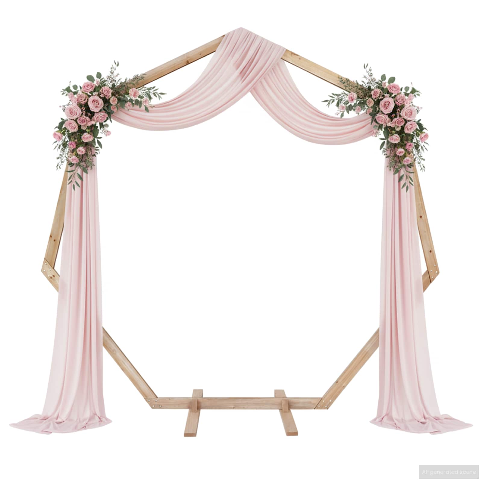 Vidaxx bordure de mariage marron clair 221 x 92 x 216 cm bois de pin massif