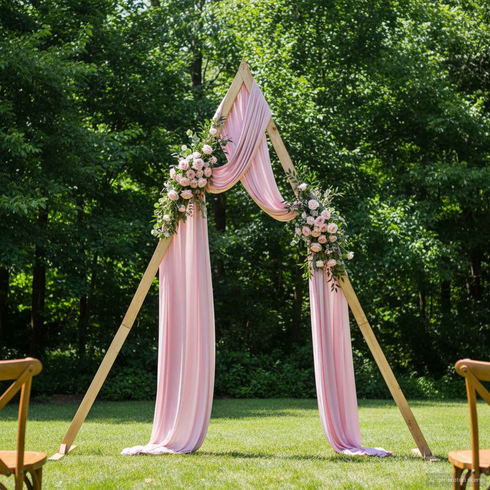Vidaxx bordure de mariage marron clair 202 x 95 x 254 cm bois de pin massif