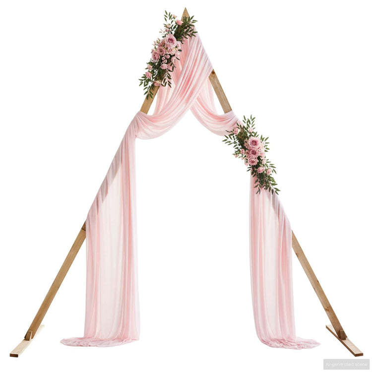 Vidaxx bordure de mariage marron clair 202 x 95 x 254 cm bois de pin massif