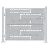 VidaXL portail de jardin avec serrure argent 100 x 75 cm en acier inoxydable - afbeelding 1