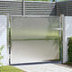 VidaXL portail de jardin avec serrure argent 100 x 75 cm en acier inoxydable