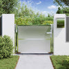 VidaXL portail de jardin avec serrure argent 100 x 75 cm en acier inoxydable
