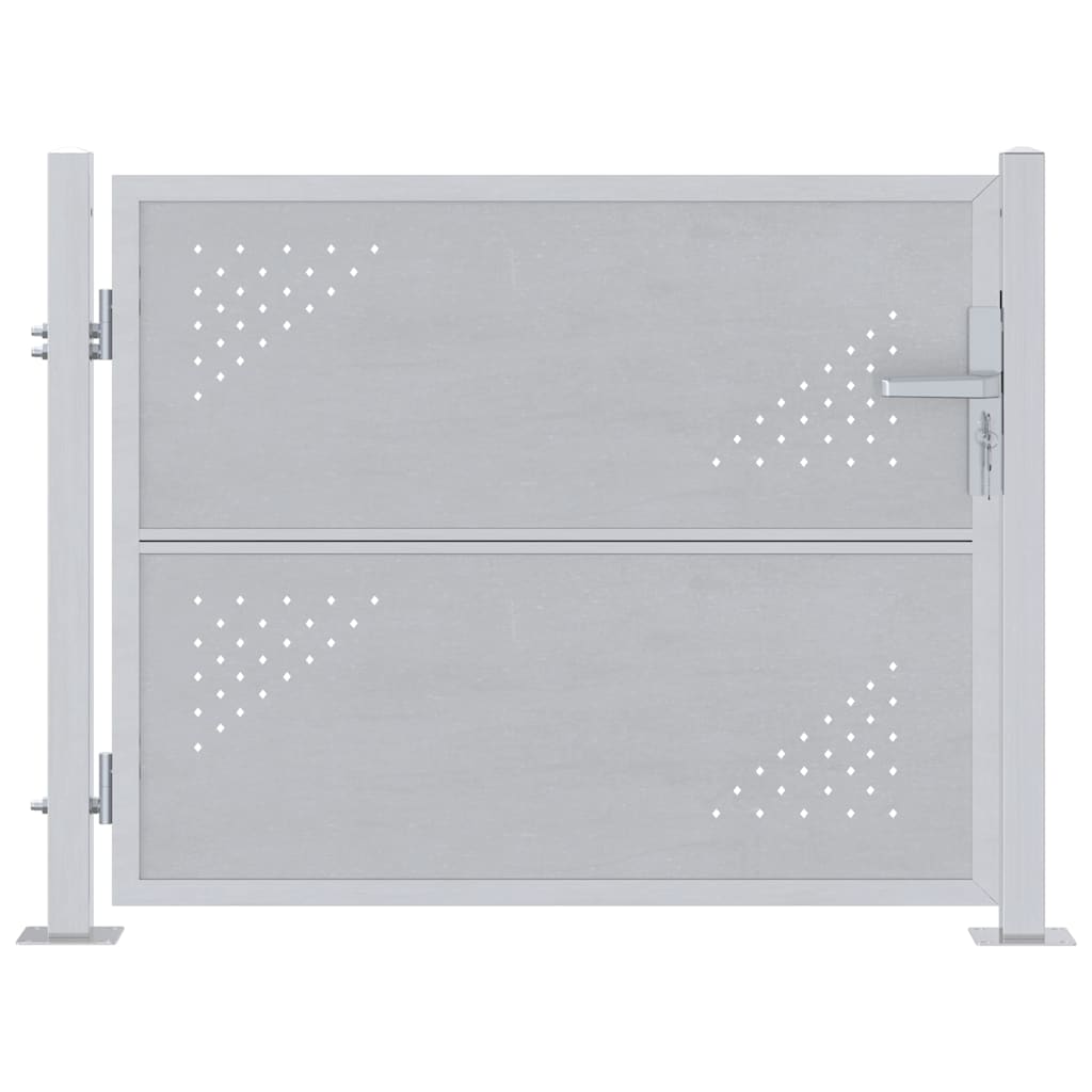 VidaXL portail de jardin avec serrure argent 100 x 75 cm en acier inoxydable