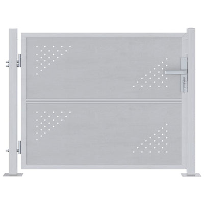 VidaXL portail de jardin avec serrure argent 100 x 75 cm en acier inoxydable