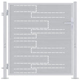 VidaXL portail de jardin avec serrure argent 96 x 100 cm acier inoxydable - afbeelding 2