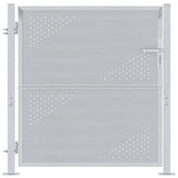 VidaXL portail de jardin avec serrure argent 95 x 100 cm en acier inoxydable - afbeelding 2