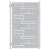 VidaXL portail de jardin avec serrure argent 100 x 150 cm acier inoxydable - afbeelding 2