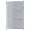 VidaXL portail de jardin avec serrure argent 100 x 150 cm acier inoxydable