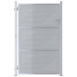 VidaXL portail de jardin avec serrure argent 100 x 150 cm acier inoxydable - afbeelding 2
