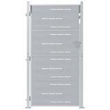 VidaXL portail de jardin avec serrure argent 96 x 200 cm acier inoxydable - afbeelding 2