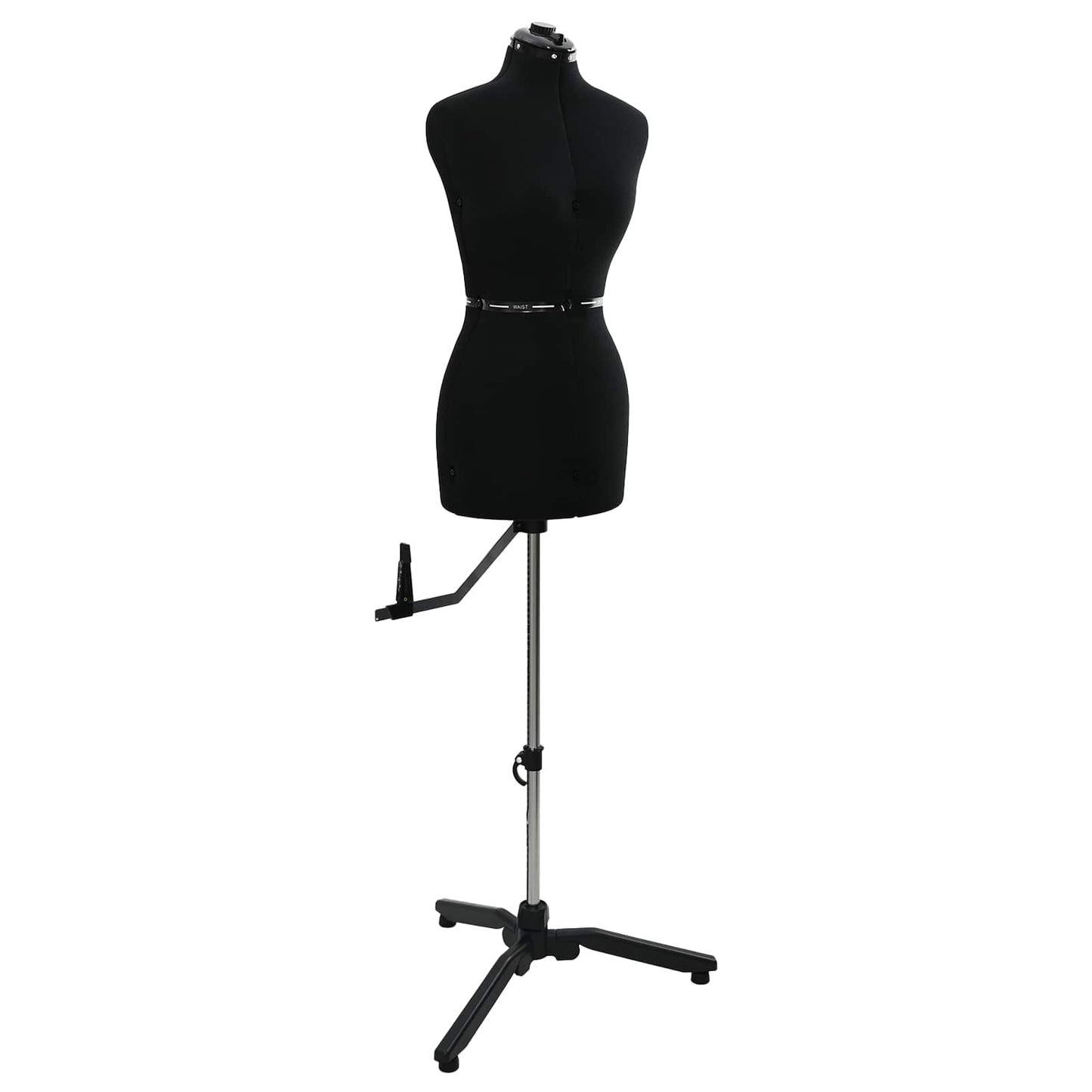 VidaXL robe réglable forme femme noir s velours