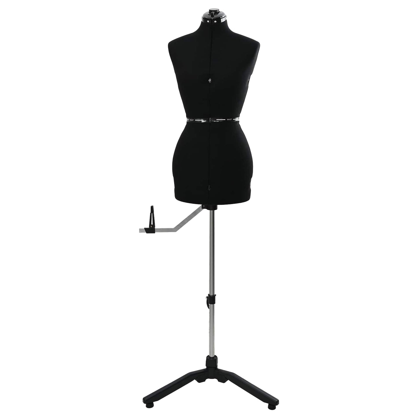 VidaXL robe réglable forme femme noir s velours