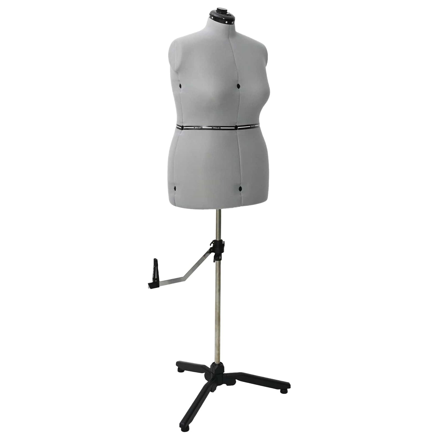 VidaXL robe réglable forme femme gris l velours