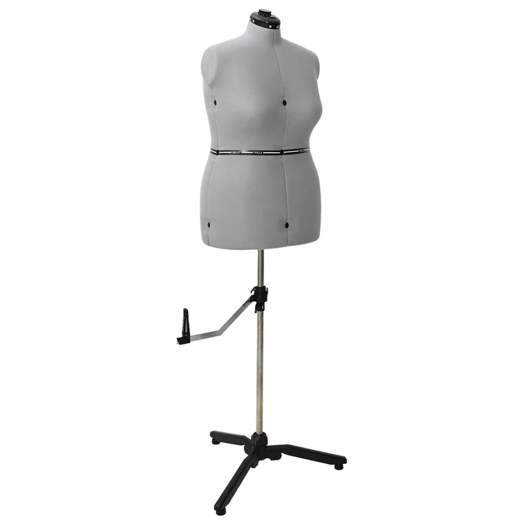 VidaXL robe réglable forme femme gris l velours