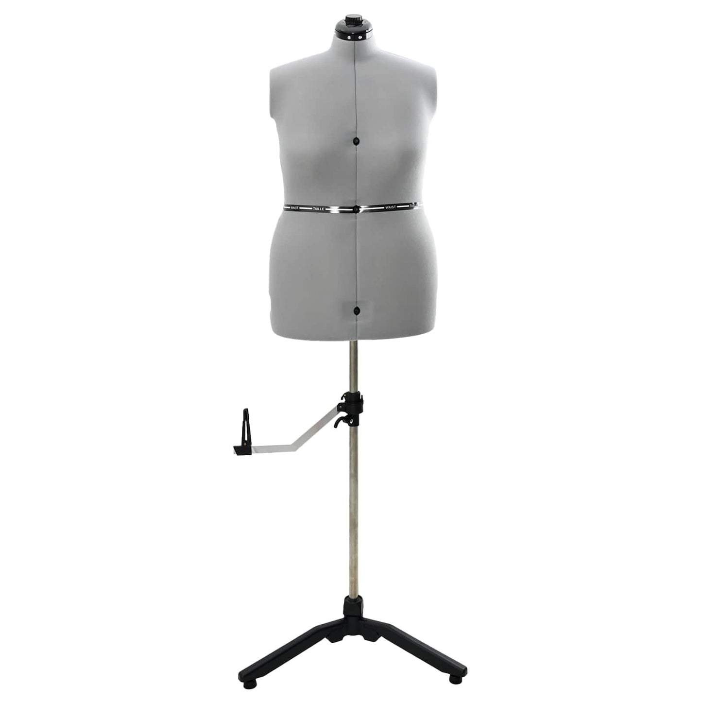 VidaXL robe réglable forme femme gris l velours