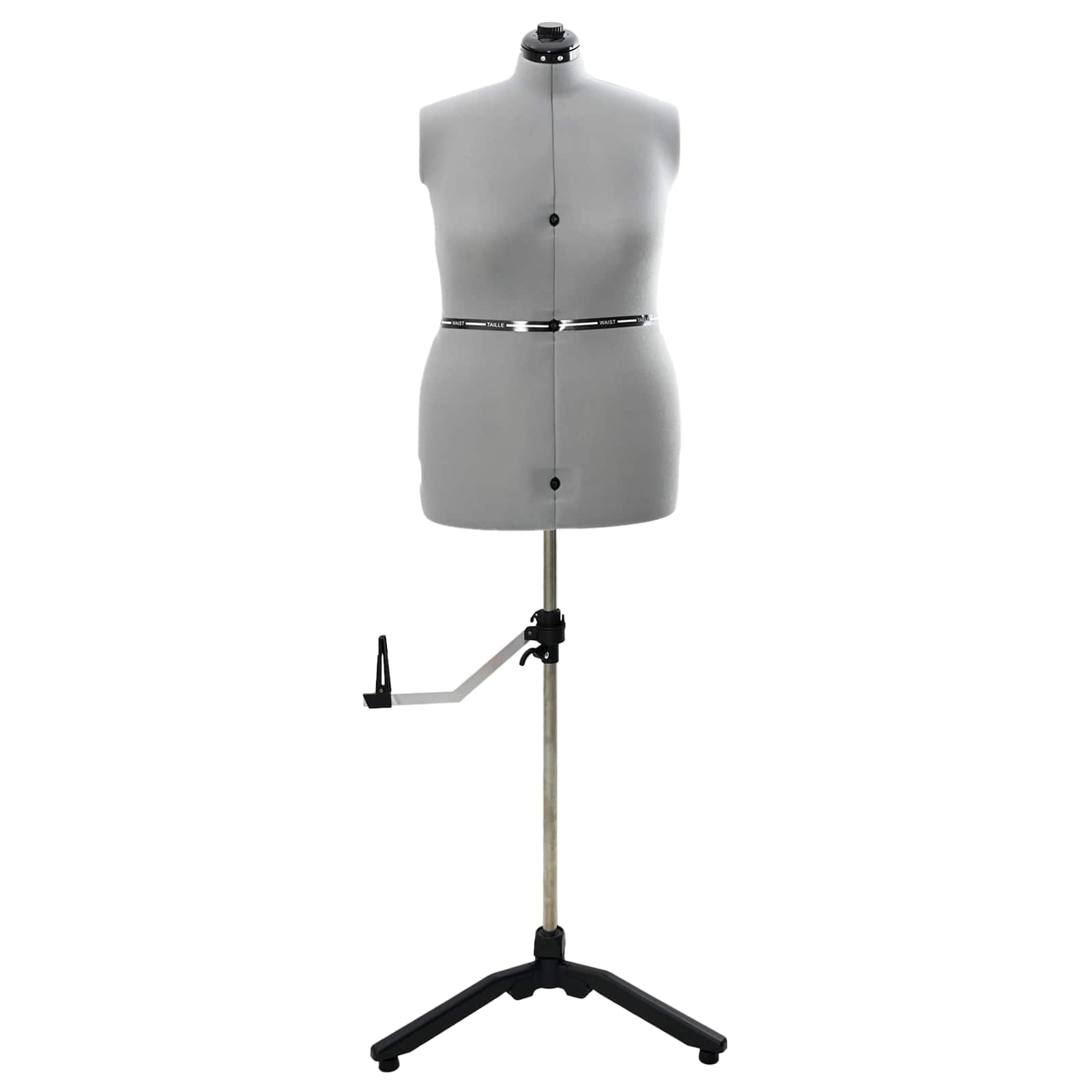 VidaXL robe réglable forme femme gris l velours