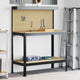 Vidaxx établis avec étagère noir 114 x 54 x 145 cm bois d'ingénierie