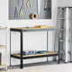 Vidaxxl établis avec étagère noir 115 x 55 x 91 cm bois d'ingénierie