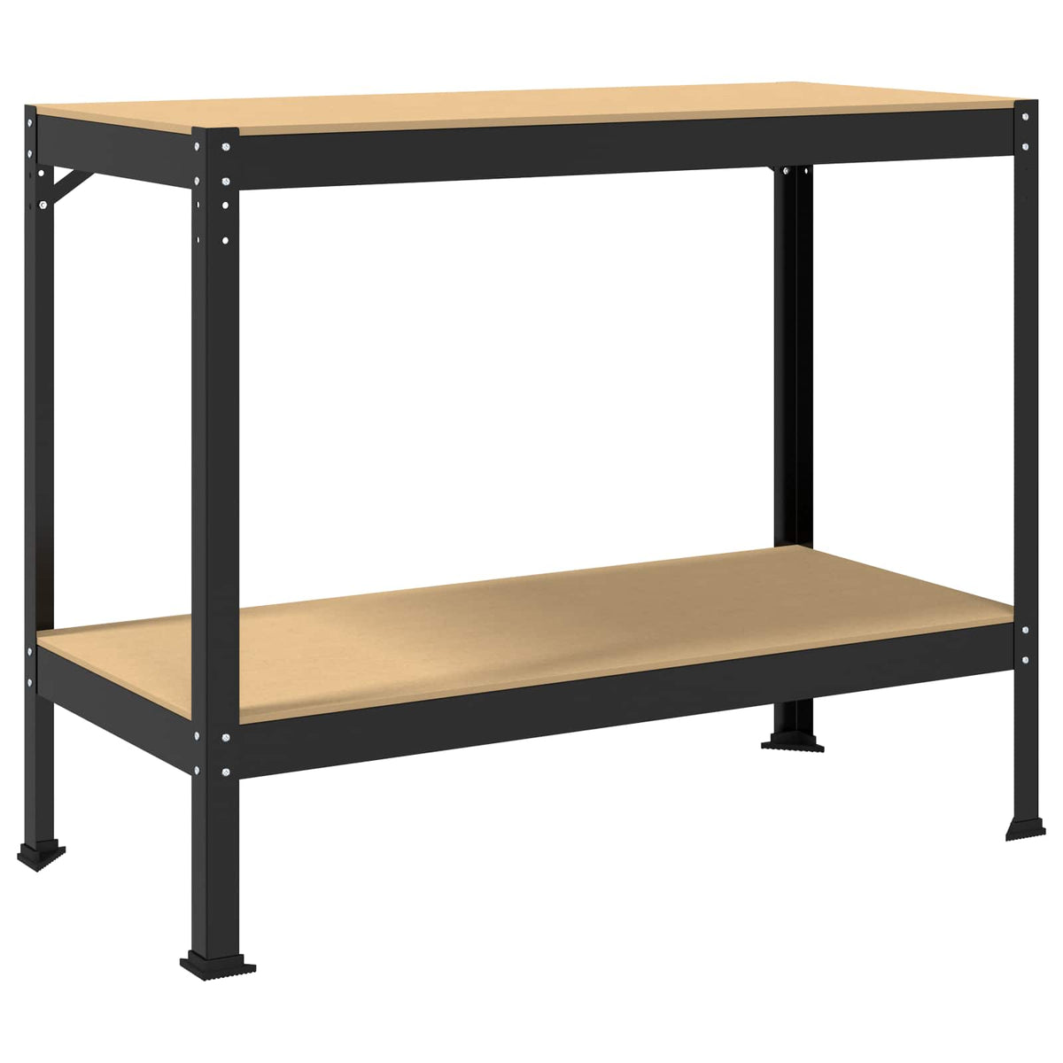 Vidaxxl établis avec étagère noir 115 x 55 x 91 cm bois d'ingénierie