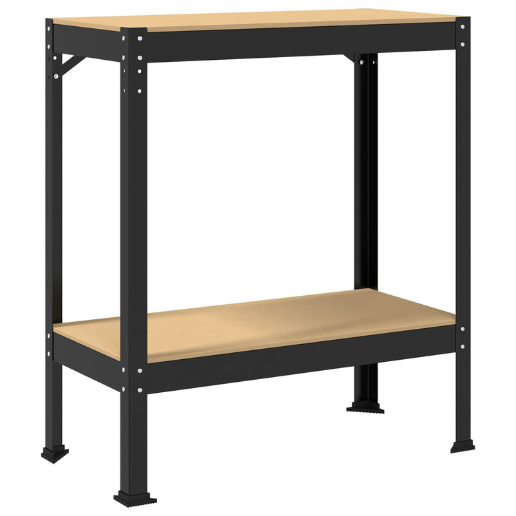 Vidaxxl établis avec étagère noir 81 x 41 x 91 cm bois d'ingénierie