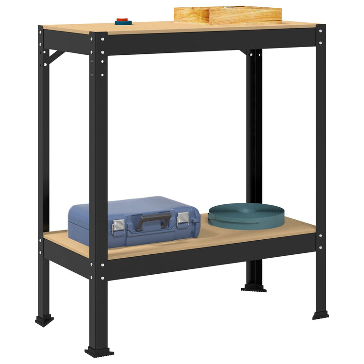 Vidaxxl établis avec étagère noir 81 x 41 x 91 cm bois d'ingénierie