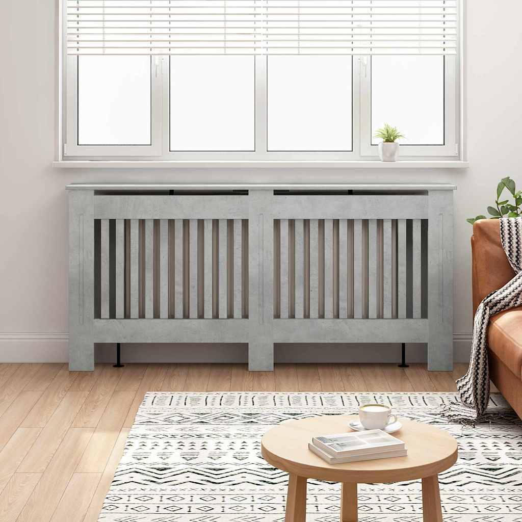 Vidaxx cache radiateur béton gris 172 x 19 x 81,5 cm bois d'ingénierie