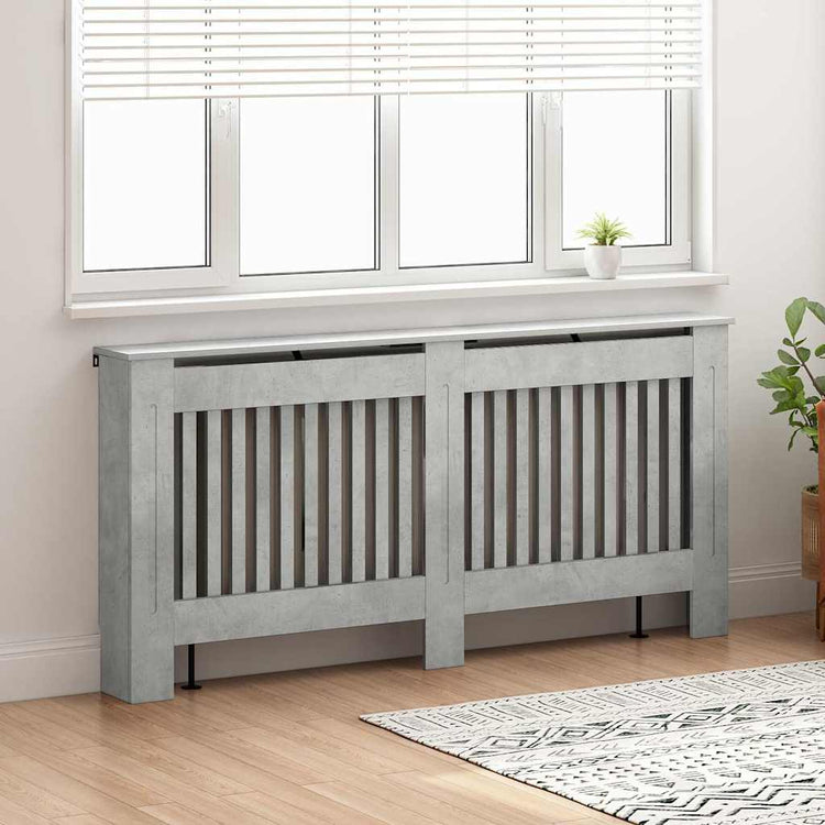 Vidaxx cache radiateur béton gris 172 x 19 x 81,5 cm bois d'ingénierie