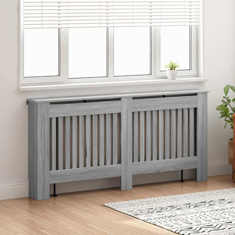 Vidaxl cache radiateur gris Sonoma 172 x 19 x 81,5 cm bois d'ingénierie
