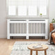 Vidaxxl cache-radiateur blanc brillant 172 x 19 x 81,5 cm bois d'ingénierie