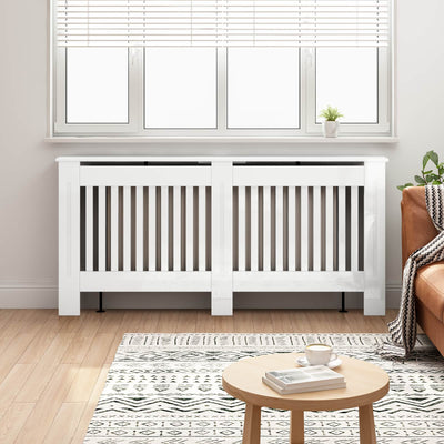Vidaxxl cache-radiateur blanc brillant 172 x 19 x 81,5 cm bois d'ingénierie