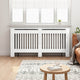 Vidaxxl cache-radiateur blanc brillant 172 x 19 x 81,5 cm bois d'ingénierie