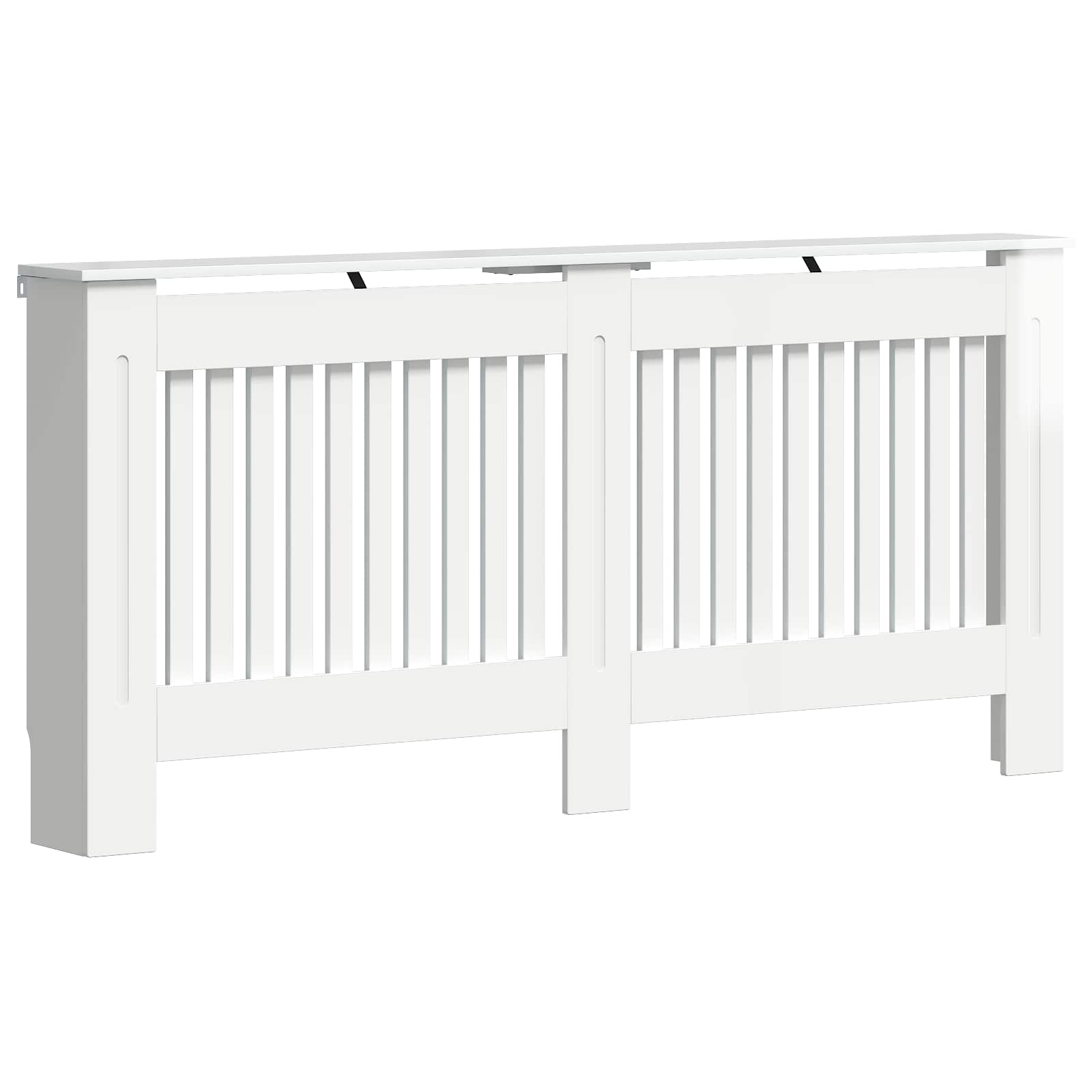 Vidaxxl cache-radiateur blanc brillant 172 x 19 x 81,5 cm bois d'ingénierie