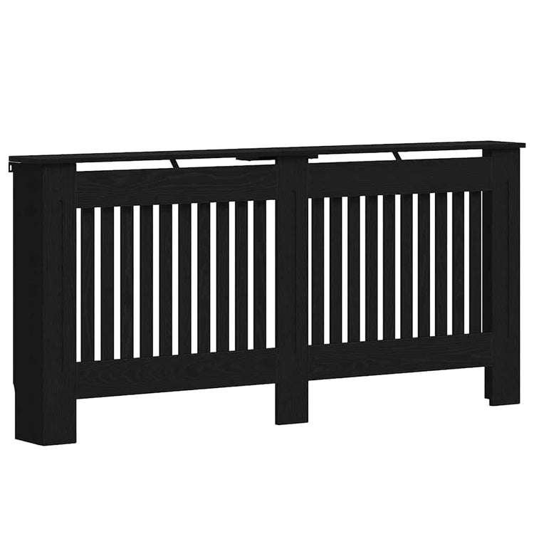 Vidaxxl cache radiateur chêne noir 172 x 19 x 81,5 cm bois d'ingénierie