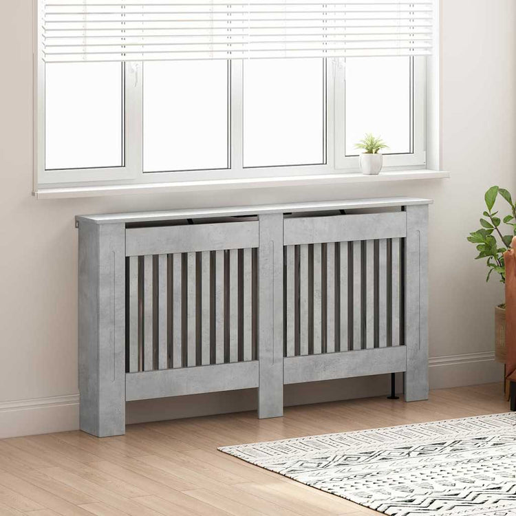 Vidaxx cache radiateur béton gris 152 x 19 x 81,5 cm bois d'ingénierie