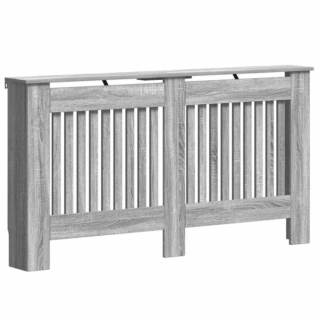 Vidaxl cache radiateur gris Sonoma 152 x 19 x 81,5 cm bois d'ingénierie